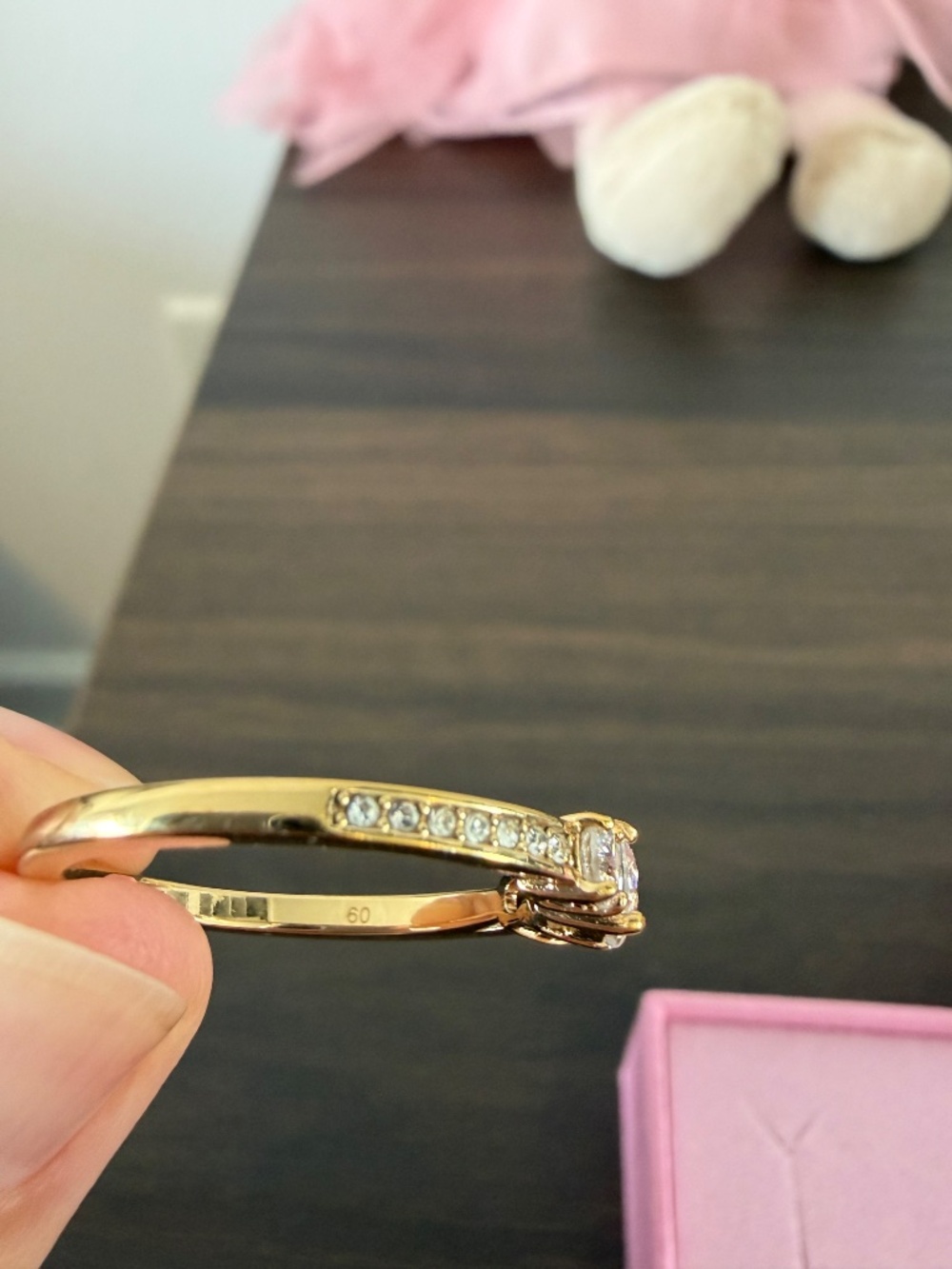 Swarovski Attract Trilogy Ring 18K Gold Finish Size 60 (US 8.75) - Picture 7 of 7